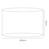 Curino Large Round Fabric Lampshade - Black, 35 x 25cm