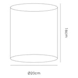 Victoria Round Lampshade - Ivory Cream, 20 x 16cm