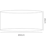 Victoria Round Lampshade - Ivory Cream, 40 x 20cm