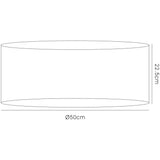 Victoria Round Lampshade - Ivory Cream, 50 x 22.5cm