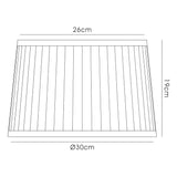 Willow Lampshade - White, 26/30cm x 19cm