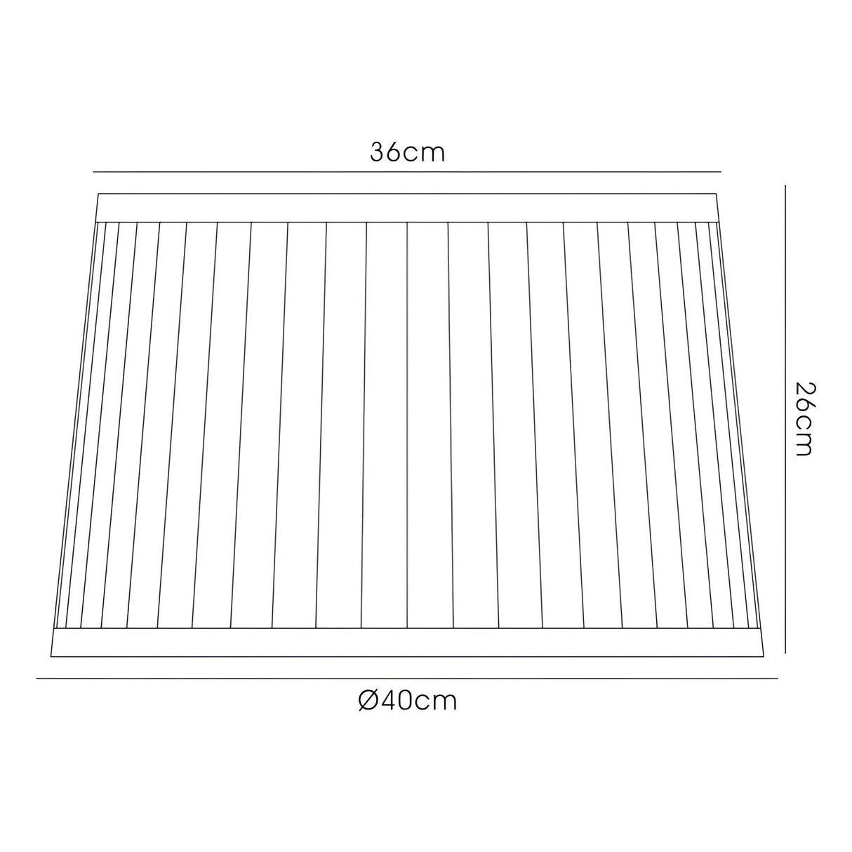 Willow Lampshade - White, 36/40cm x 26cm