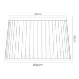 Willow Lampshade - White, 36/40cm x 26cm