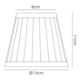 Willow Clip-On Lampshade - White, 8/13cm x 11cm