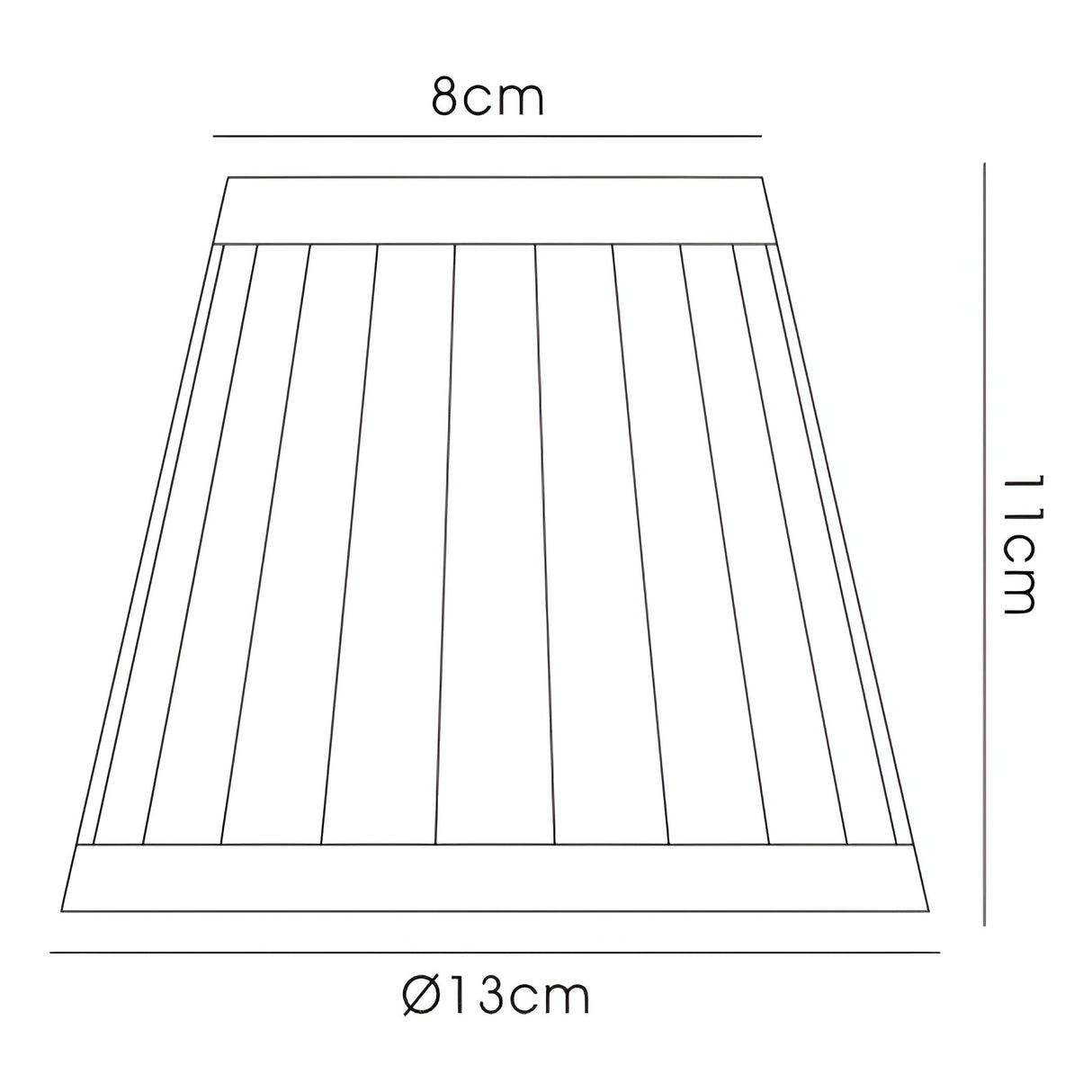 Willow Clip-On Lampshade - Cream, 8/13cm x 11cm