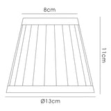 Willow Clip-On Lampshade - Cream, 8/13cm x 11cm