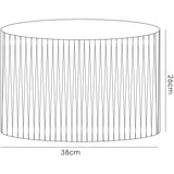 Florence Round Floor Lamp Lampshade - Cream, 38 x 26cm