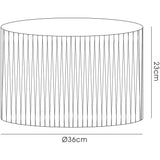 Florence Round Table Lamp Lampshade - White, 36 x 23cm