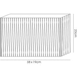 Florence Rectangle Table Lamp Lampshade - White, 38 x 19 x 23cm