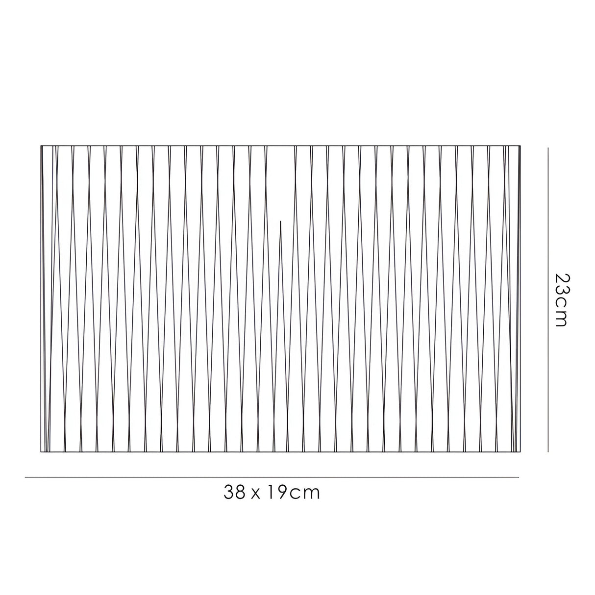 Florence Rectangle Table Lamp Lampshade - Black, 38 x 19 x 23cm