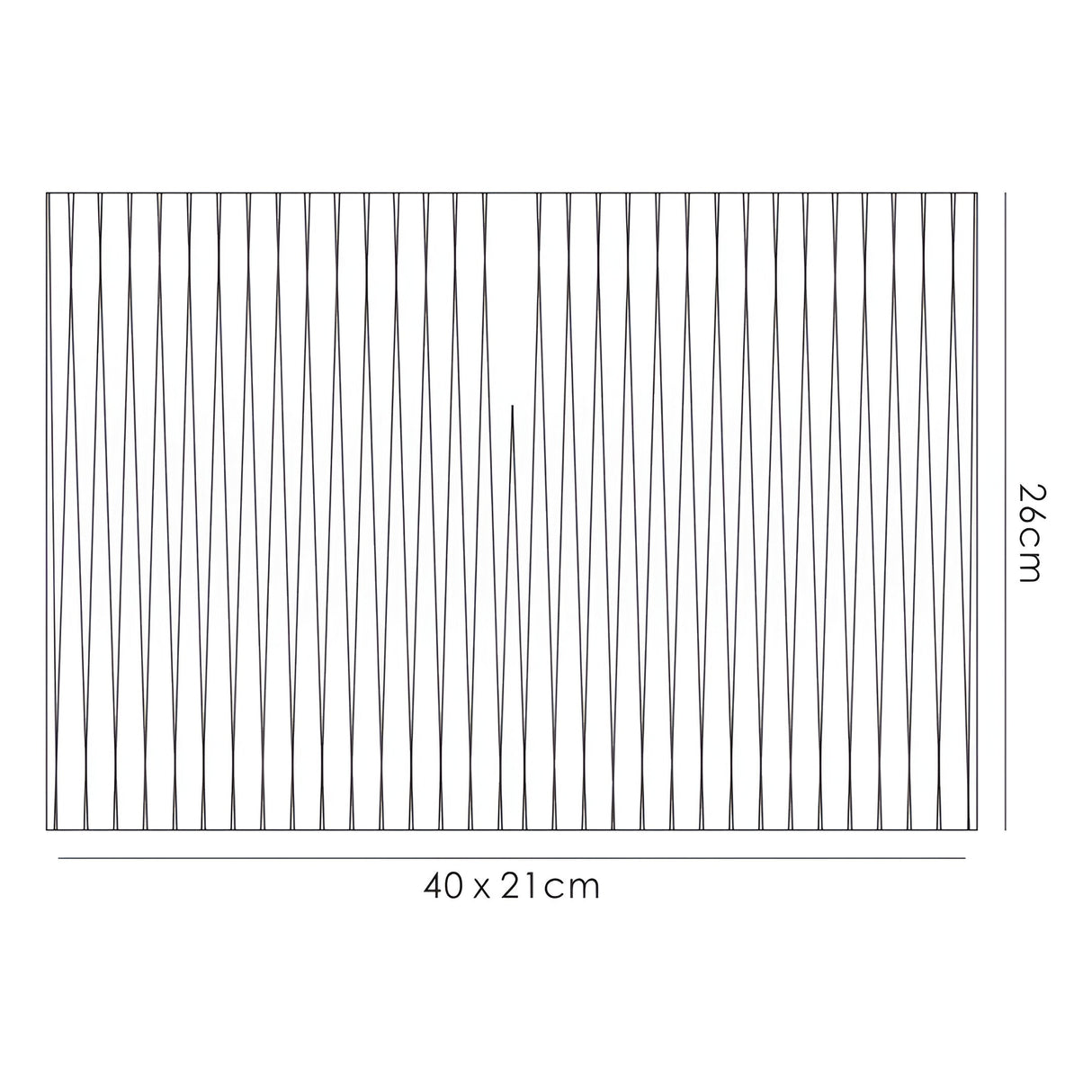 Florence Rectangle Floor Lamp Lampshade - Black, 40 x 21 x 26cm