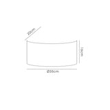 Freida Organza Wall Light Lampshade - Grey, 35 x 16cm