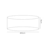 Freida Organza Pendant/Ceiling Light Lampshade - White, 50 x 18cm