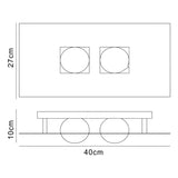 Cocoon 2 Light Frosted Glass Flush Ceiling - Silver