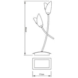 Pietra 2 Light Table Lamp - Polished Chrome