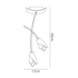 Pietra 2 Light Semi-Flush Ceiling Light – Antique Brass