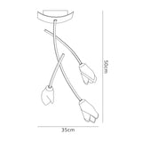 Pietra 3 Light Semi-Flush Ceiling Light – Antique Brass