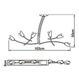 Pietra Linear 2 Arm 6 Light Chandelier - Antique Brass