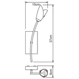 Pietra 1 Light Wall Light With Switch - Antique Brass