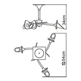 Flavia 3 Light Spot Ceiling Light – Black Chrome