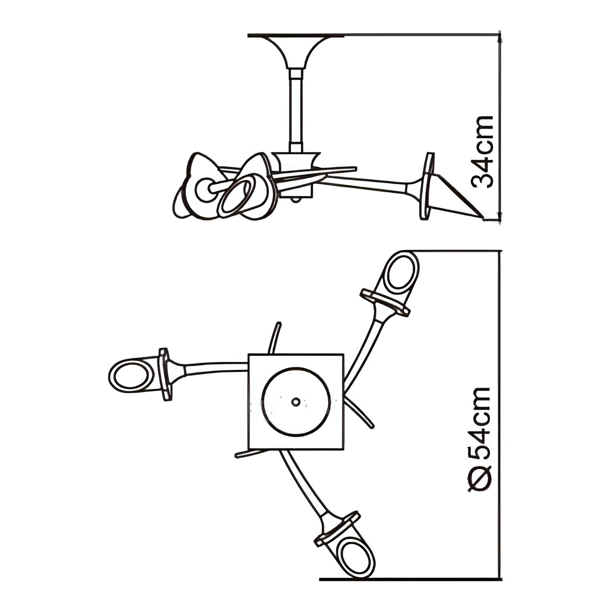 Flavia 3 Light Spot Ceiling Light – Polished Chrome
