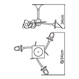 Flavia 3 Light Spot Ceiling Light – Polished Chrome