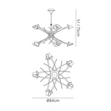 Flavia 84cm Up-Down 10 Light Chandelier - Polished Chrome