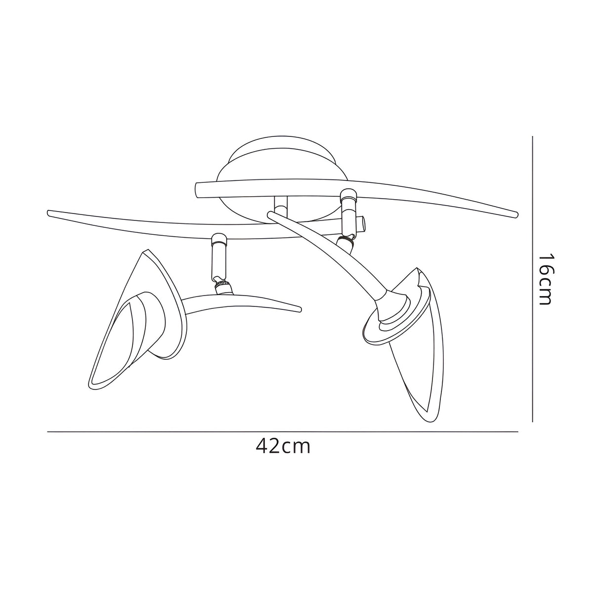 Flavia 2 Light Spot Ceiling Light – Polished Chrome