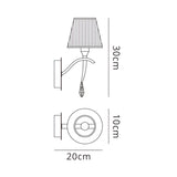 Siena LEft 1 Light Crystal Wall Light With Switch - Brass With Amber Shade