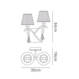 Siena 2 Light Crystal Wall Light With Switch - Chrome With Black Shades