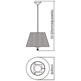 Siena 40cm 1 Light Crystal Pendant Light - Antique Brass & Amber