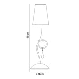 Paola 1 Light Table Lamp - Gold With Black Shade
