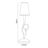 Paola 1 Light Table Lamp - Gold With Cream Shade