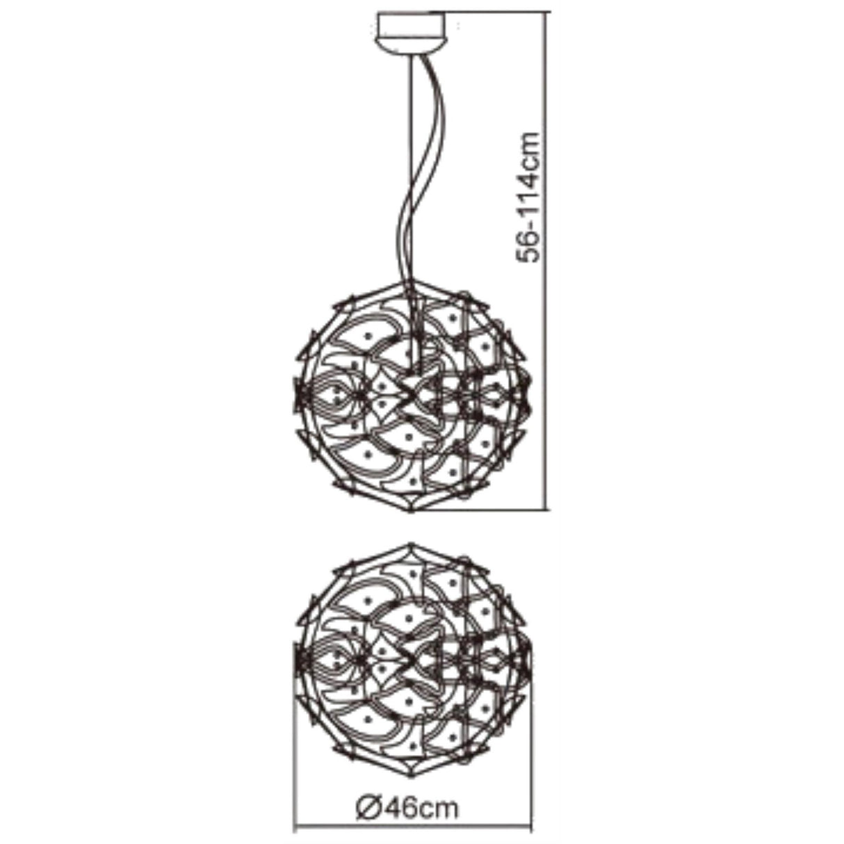 Otto 41 Light Glass Pendant Light – Chrome