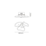 Otto 3 Light  Glass Wall/Ceiling Light - Chrome