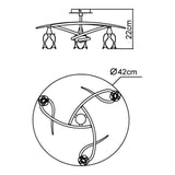 Amel 3 Light Semi-Flush Ceiling Light - Polished Chrome