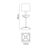 Akira 1 Light Table Lamp - Antique Brass With Black Shade