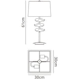 Akira 2 Light Table Lamp - Chrome With Cream Shade