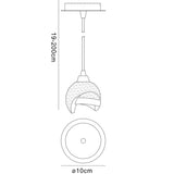 Fragma 10cm 1 Light Pendant Light - Polished Chrome