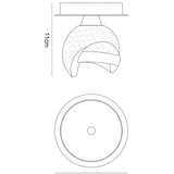 Fragma 1 Light Semi-Flush Ceiling Light - Polished Chrome