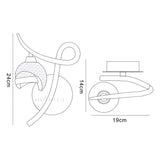 Fragma Left 1 Light Wall Light With Switch - Polished Chrome