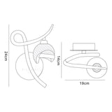 Fragma Right 1 Light Wall Light With Switch - Polished Chrome