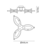 Kromo 3 Light Semi-Flush Ceiling Light - Polished Chrome