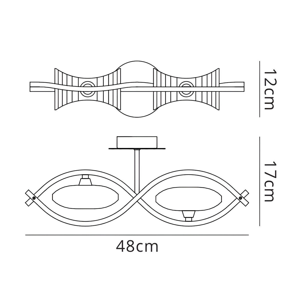 Kromo 2 Light Wall Light With Switch - Polished Chrome
