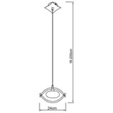 Kromo 1 Light Pendant Light - Antique Brass