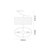 Eve 2 Light Semi-Flush Ceiling Light -  Polished Chrome/White