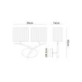 Eve 2 Light Wall Light - Chrome With White Shades