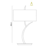 Eve 2 Light Table Lamp - Anthracite With Black Round Shade