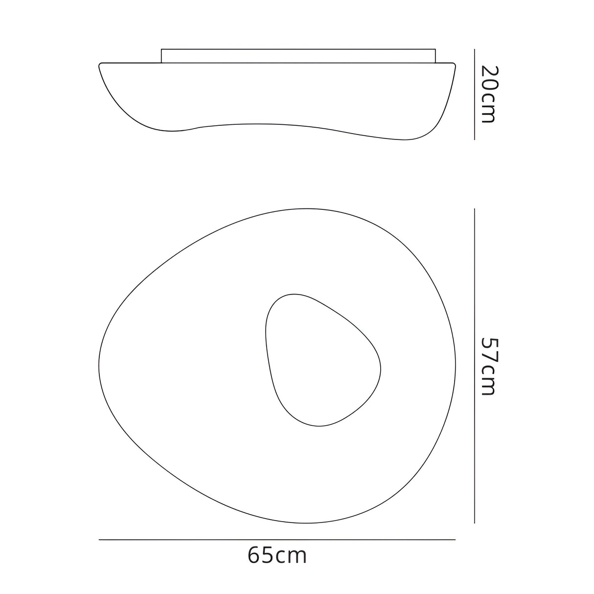 Huevo 5 Light Outdoor Semi-Flush Ceiling Light - Chrome/Opal White