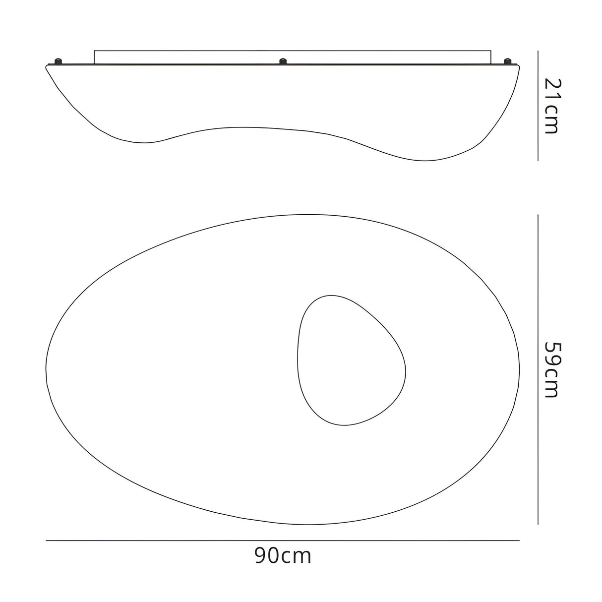 Huevo 6 Light Outdoor Semi-Flush Ceiling Light - Chrome/Opal White